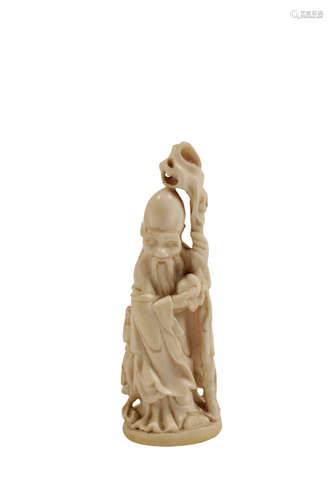 CARVED IVORY DOCTORS DOLL, QING DYNASTY, 18TH CENTURY