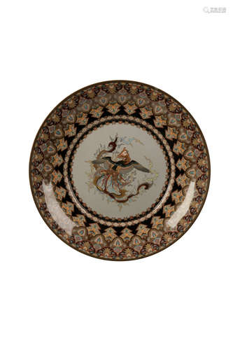 FINE CLOISONNE DISH, MEIJI PERIOD (1868-1912)