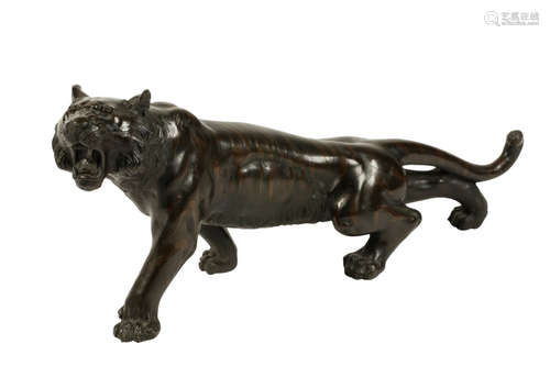 GOOD BRONZE FIGURE OF A TIGER BY SEIYA