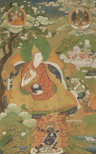 THANGKA OF SHANTIRAKSHITA, 17TH / 18TH CENTURY