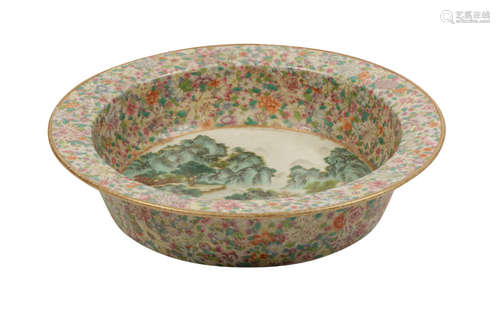 LARGE FAMILLE ROSE BASIN, REPUBLIC PERIOD