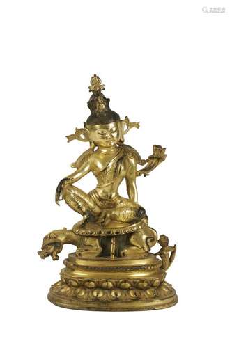 GILT BRONZE FIGURE OF A BUDDHA