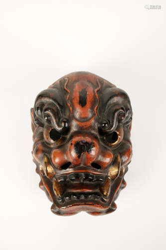 LACQUER NOA MASK, EDO / MEIJI PERIOD