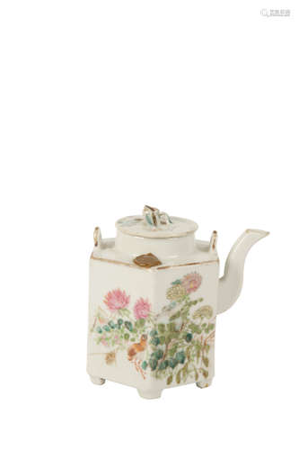 FAMILLE ROSE TEAPOT, REPUBLIC PERIOD