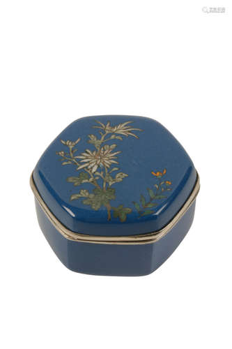 SMALL CLOISONNE BOX, MEIJI PERIOD (1868-1912)