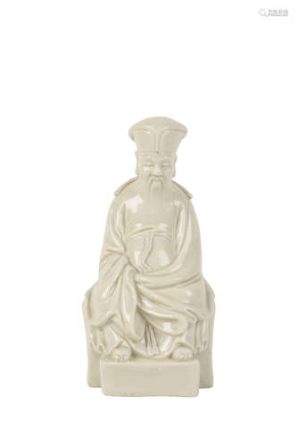 BLANC DE CHINE FIGURE OF A SAGE, 17TH CENTURY