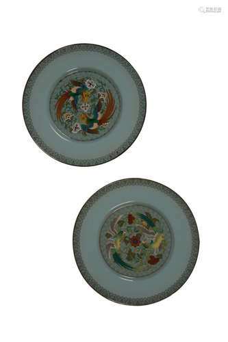 FINE PAIR OF CLOISONNE DISHES BY ANDO, MEIJI PERIOD (1868-1912)