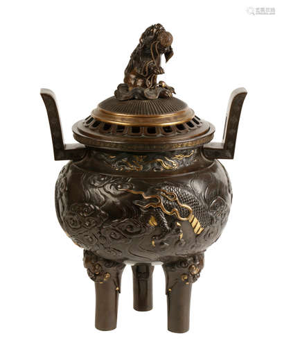 BRONZE CENSER, MEIJI PERIOD (1868-1912)