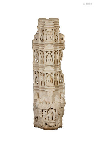 JAIN MARBLE COLUMN, INDIA, 18TH / 19TH CENTURY