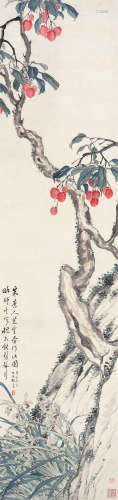 赵叔孺（1874～1945） 花果 立轴 设色纸本