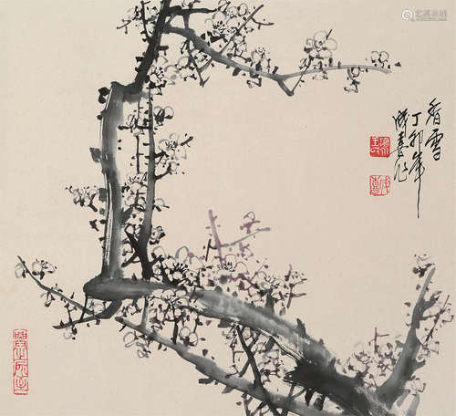 王成喜（b.1940） 香雪 立轴 水墨纸本