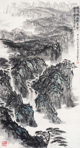 曹汶（b.1926） 甲子（1984）年作 晓风拂面听帛声 立轴 设色纸本