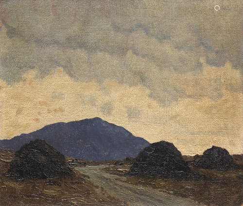 The Bog Road 35.6 x 40.5 cm. (14 x 16 in.) Paul Henry R.H.A.(1876-1958)