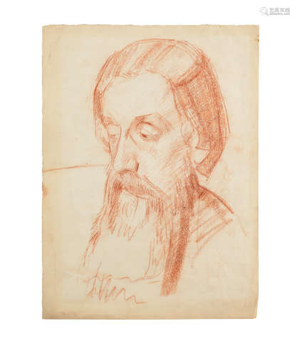 Portrait of Lytton Strachey 38.5 x 28.2 cm. (15 1/8 x 11 1/8 in.) Henry Lamb(British, 1883-1960)