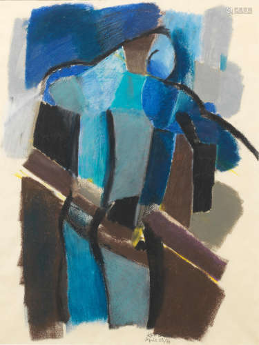 Figure: April 23 43.8 x 34.9 cm. (17 1/4 x 13 3/4 in.) Keith Vaughan(British, 1912-1977)