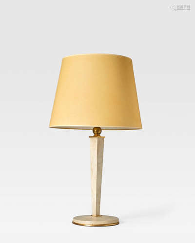 Table Lampcirca 1930parchment, gilt bronze, paperheight 28 1/4in (71.5cm); diameter 45 3/4in (40cm)  Maison Dominique