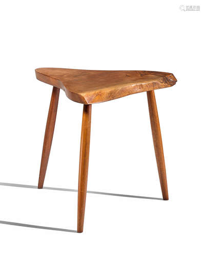 Wohl Table1980American black walnut, with a free edgeheight 21in (53cm); width 23in (58cm); depth 22 1/2in (57cm)  George Nakashima (1905-1990)