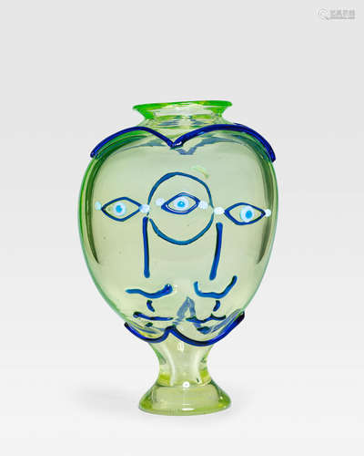 Trinita1962for Fucina Angeli Venezia, executed by Egidio Costantini, blown glass with applied decoration, engraved 'J Cocteau E. Costantini 1962'height 17 1/2in (44.5cm); diameter 10 1/2in (27cm)   Jean Cocteau (1883-1963)