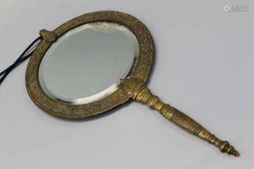 Middle Eastern bronze Mirror.
