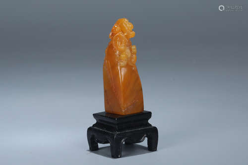 Chinese carved soapstone seal.