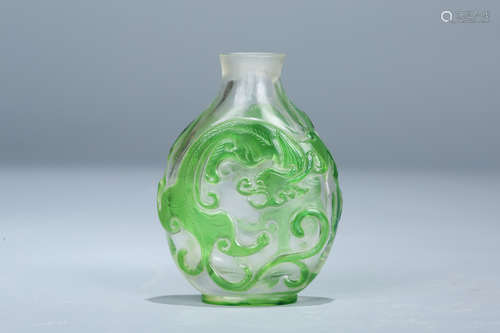 Chinese Peking glass snuff bottle.