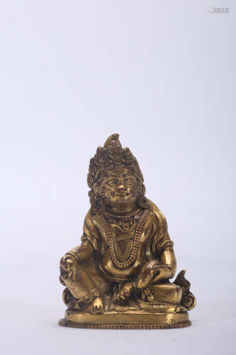 Chinese gilt bronze figure.