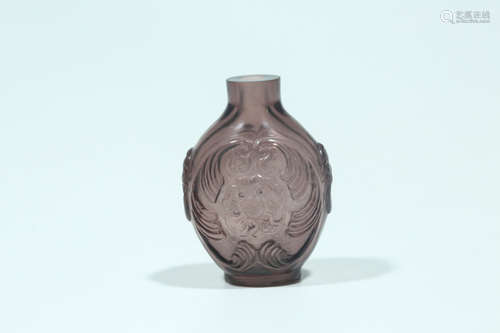 Chinese Peking glass snuff bottle.