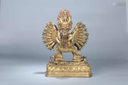 Chinese gilt bronze figure.