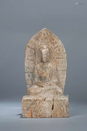 Chinese carved stone Buddha.