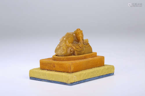 Chinese carved soapstone seal.