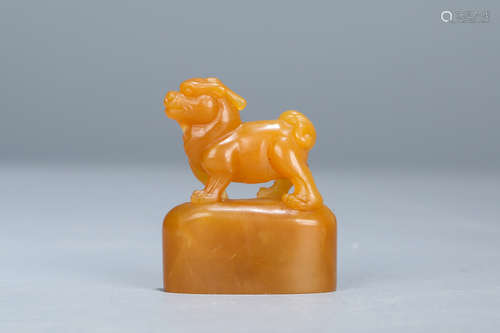 Chinese carved soapstone seal.