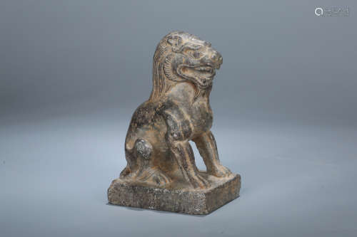 Chinese carved stone foo dog.
