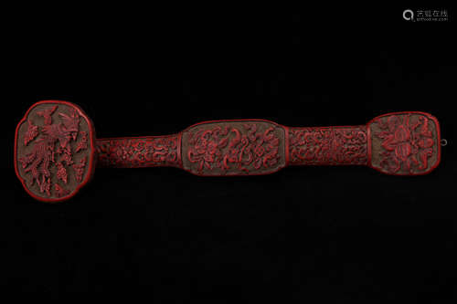 Chinese lacquer Ruyi Scepter.