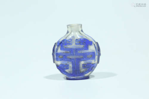 Chinese Peking glass snuff bottle.