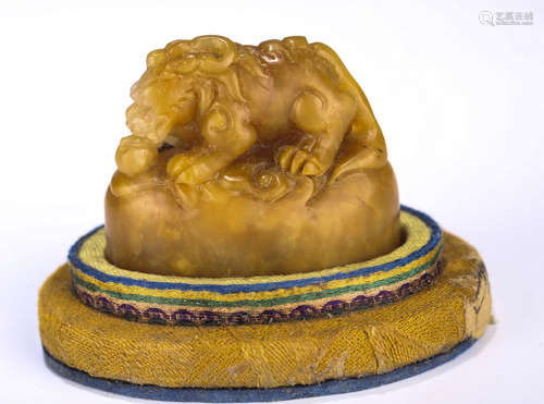 Chinese carved soapstone seal.