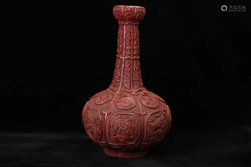 Chinese lacquer vase.