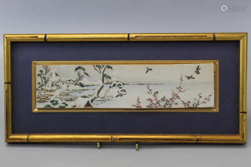 Japanese porcelain panel.