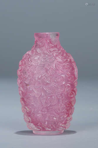 Chinese Peking glass snuff bottle.