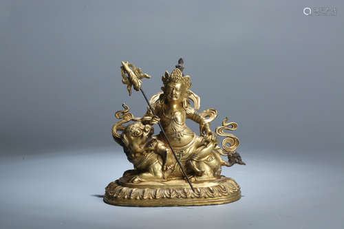 Chinese gilt bronze figure.