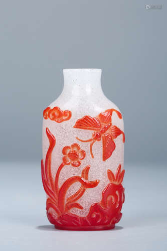 Chinese Peking glass snuff bottle.