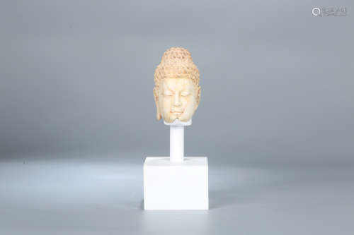 Chinese carved stone Buddha head.
