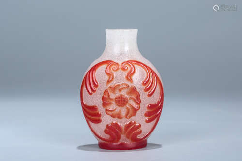 Chinese Peking glass snuff bottle.