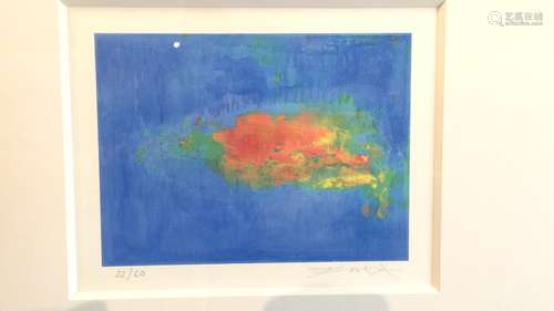 Lithograph, signed and numbered by Zao Wou-ki.