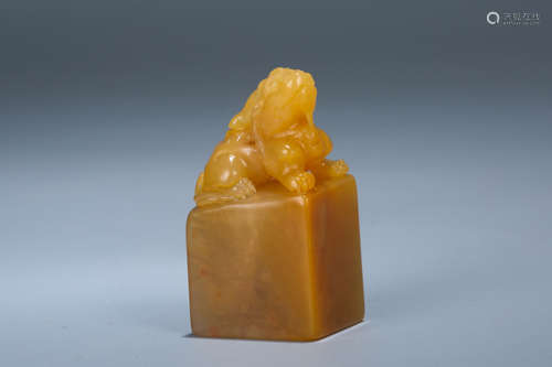 Chinese carved soapstone seal.