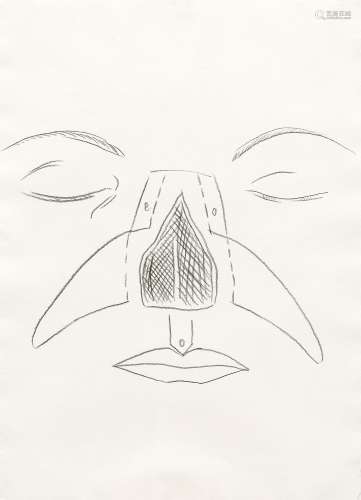 安迪·沃霍尔 1985-86年  美容术 纸本石墨