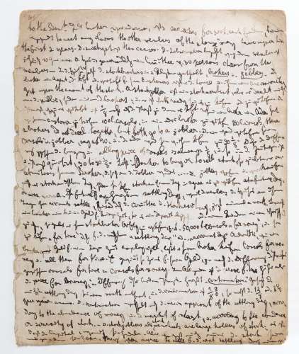 马克思 1850至1853年 《伦敦笔记》手稿一页 纸本