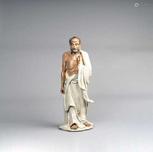 八十年代 石灣廖洪標作釋迦牟尼雕塑