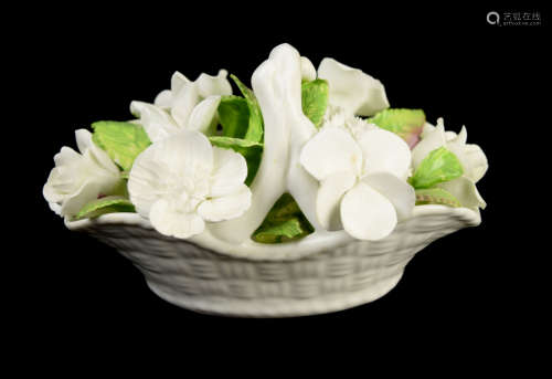 An English Coalport Bone China Flower Basket