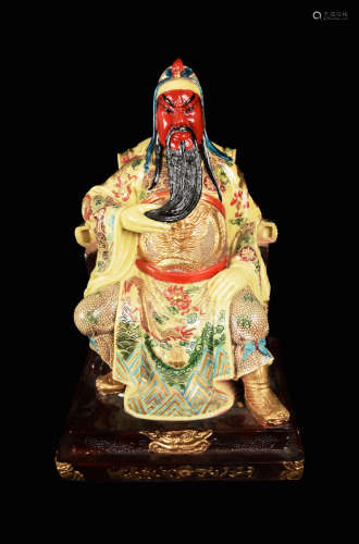 An Old Chinese Guangong Statue
