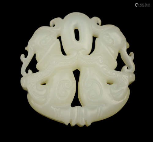 [Chinese] A White Jade Plaque of Two Saints